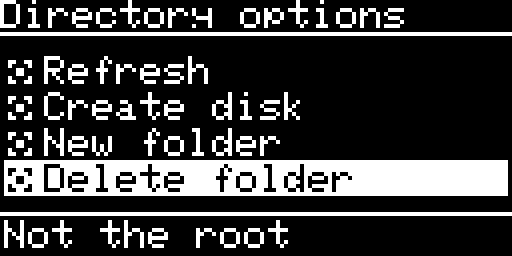 Delete folder at the root of the card: Not the root