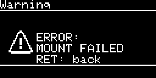 the error screen after a refused mount