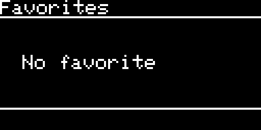 Favorites, nothing to show