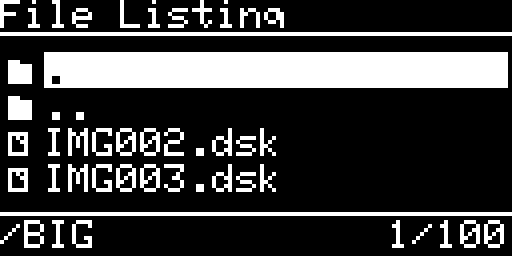 File listing, first entry of 100