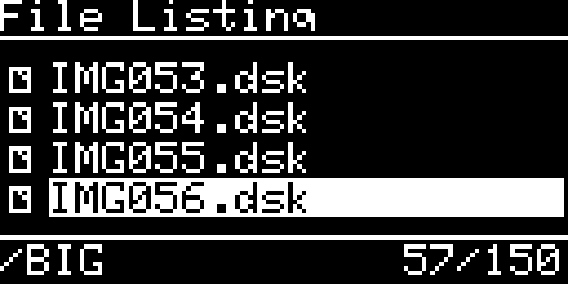 File listing, selected entry 57 of 150