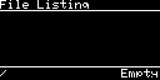 File listing, an empty root