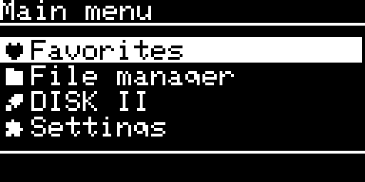 Main menu, Disk II