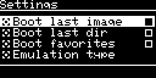 Settings, Disk II, top of the list