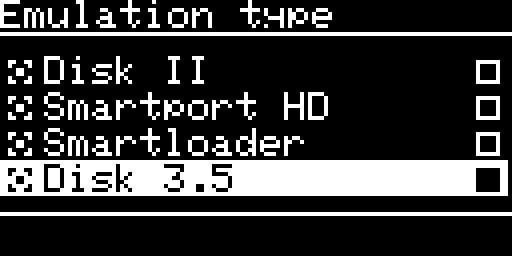 Emulation type, Disk 3.5 saved while Disk II runs