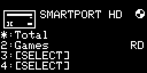 SmartPort screen, a read command served for partition 2: RD and the ball