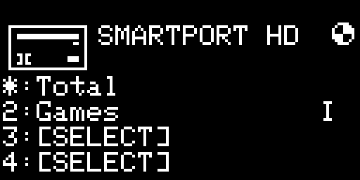 SmartPort screen, a write then a status command: only the last letter stays