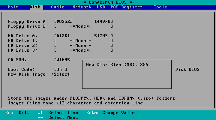 The same dialog with 256 typed