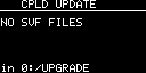 The NO SVF FILES screen