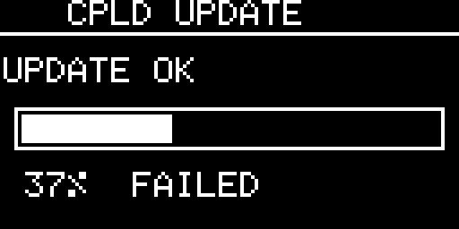 The progress bar stopped at 37% with FAILED